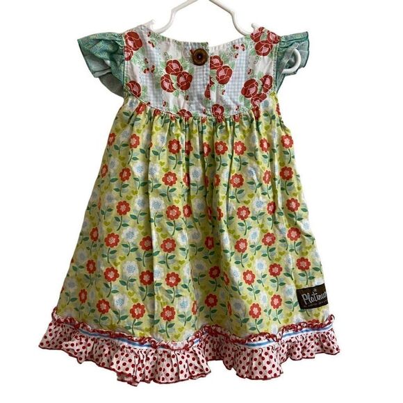 Platinum Matilda Jane Green Floral Flutter Dress Limited Edition Size 2 - Picture 2 of 5